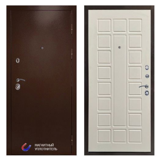Входная Металлическая Дверь Термодор Termo-door (T.DOOR) Техно Медь Престиж бежевый матовый