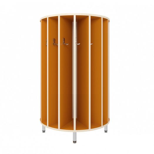 РСН-0233 Шкаф для полотенец напольный 10 местный круглый (640х640х1000 мм)