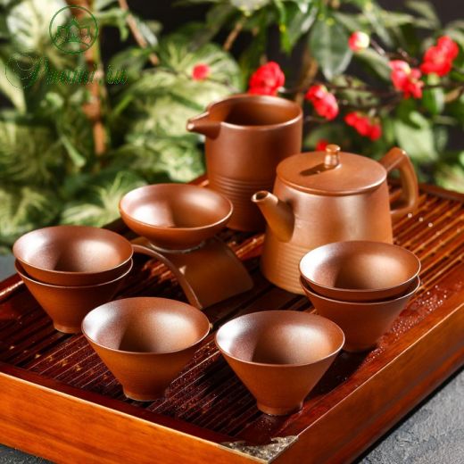 Набор для чайной церемонии «Кафей», 9 предметов: чайник 15?9,7?10 см, 6 чашек 8?4,5 см, чахай