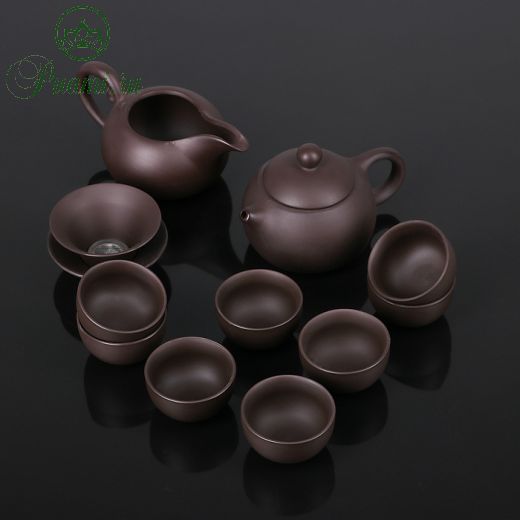 Набор для чайной церемонии «Красная глина», 11 предметов: чайник 220 мл, 8 пиал 50 мл, чахай
