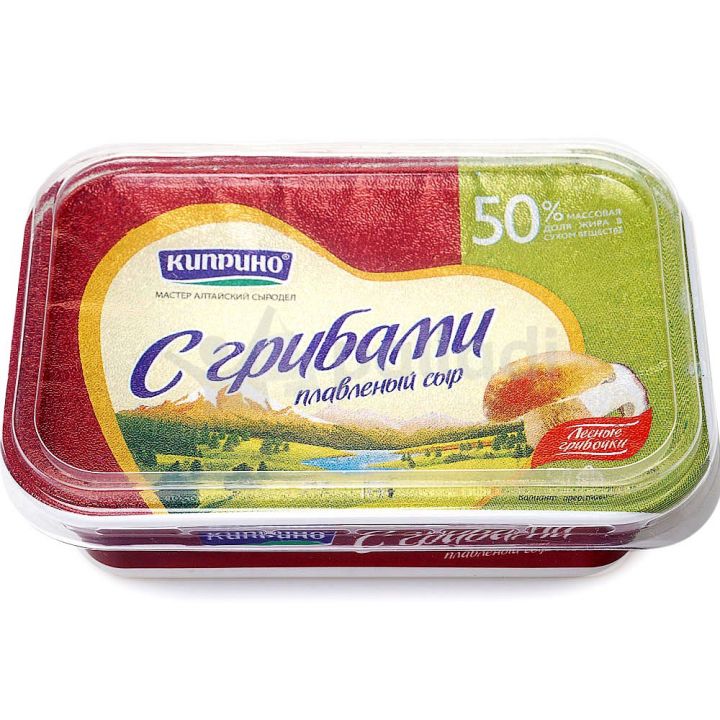Сыр Киприно 50% 180г плавленный с грибами  ванна