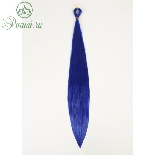 Термоволокно для точечного афронаращивания, 65 см, 100 гр, гладкий волос, цвет синий(#61С)