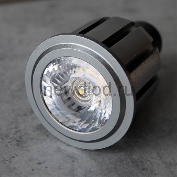 Лампа светодиодная GU10 Линза 10Вт-1000Лм 230В 80*50mm Алюминий 4000K OREOL