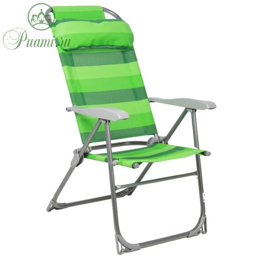 Кресло-шезлонг складное К2, 75 x 59 x 109 см, цвет зелёный