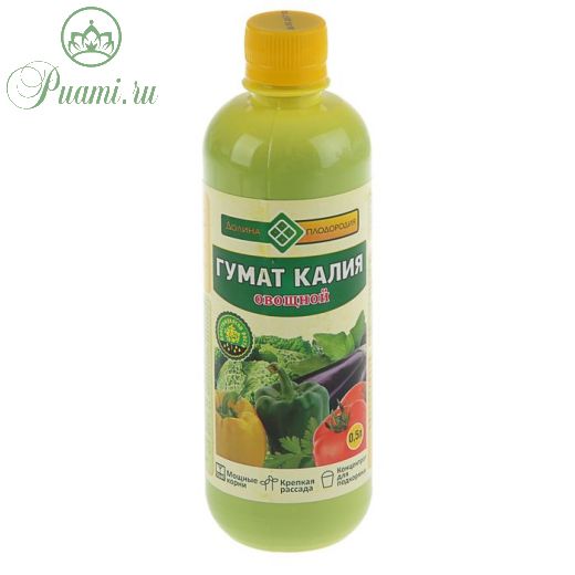 Удобрение органо-минеральное Гумат калия "Овощной", 0,5 л