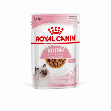 Royal Canin Kitten Gravy Корм консервированный полнорационный для кошек - Специально для котят в период второй фазы роста в возрасте до 12 месяцев, кусочки в соусе