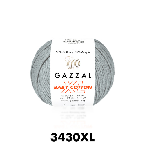 Baby cotton XL (Gazzal) 3430-серый