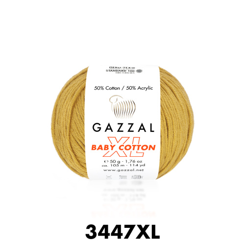Baby cotton XL (Gazzal) 3447-горчица
