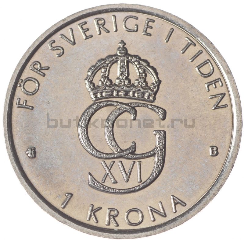 1 крона 2000 Швеция Смена тысячелетия Миллениум