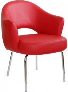 Дизайнерское кресло из экокожи A621 красное