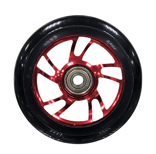 Колесо КМС 100х20 мм с алюминиевым диском, красный