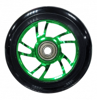 Колесо КМС 100х20 мм с алюминиевым диском, зеленый