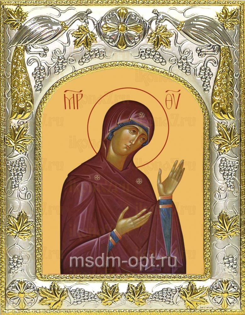 Деисусная икона Божией матери (14х18)
