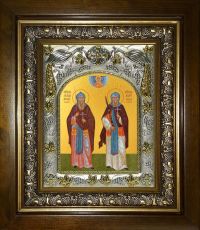 Икона Пересвет и Ослябя святые воины (14х18)
