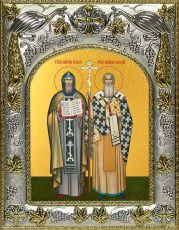 Икона Кирилл и Мефодий равноапостольные (14х18)