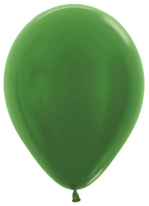 Шар (12''/30 см) Зеленый металлик