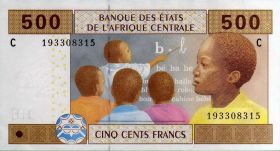 Центральная Африка Чад (литера C) 500 франков 2002 год UNC Пресс