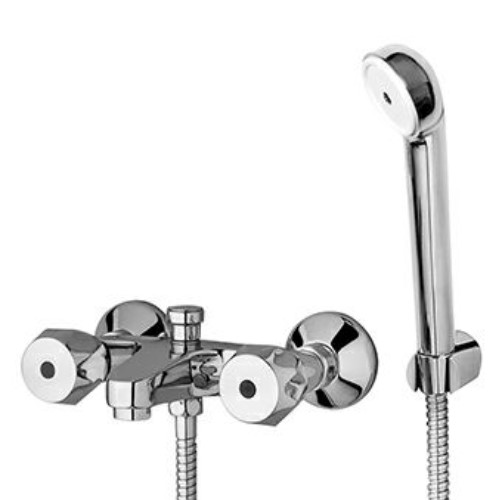 Фото Настенный смеситель для ванны Zucchetti Zeta 70 Z7031P с ручным душем