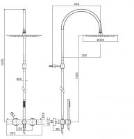 Душевая система с термостатом Zucchetti Helm ZHE758.X/ZHE763.X схема 2