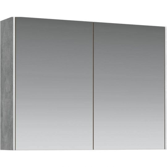 Шкаф-зеркало Aqwella Mobi двухдверный 80х60 схема 3
