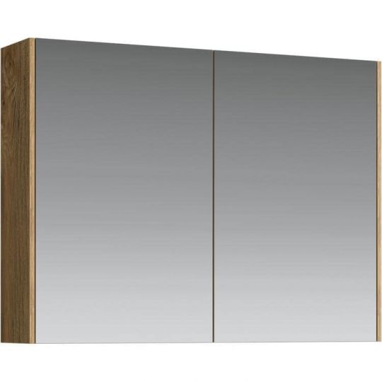 Шкаф-зеркало Aqwella Mobi двухдверный 80х60 схема 4