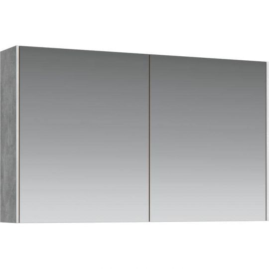 Прямоугольный шкаф-зеркало Aqwella Mobi двухдверный 100х60 ФОТО