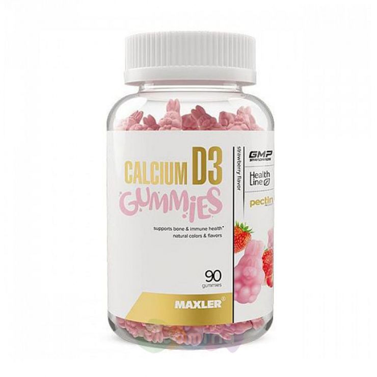 Maxler Детский Кальций с Витамином Д3 Calcium D3 Gummies, 90 шт