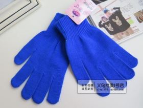Женские зимние перчатки шерстяные синие