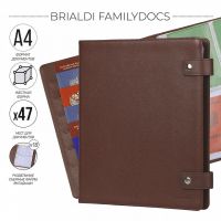 Большая папка с жестким каркасом для документов А4 BRIALDI Familydocs (документы всей семьи) relief