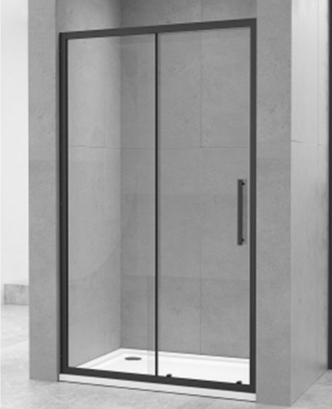 Душевая дверь Oporto Shower 8007-1B 170x190 см раздвижная, стекло прозрачное 6 мм