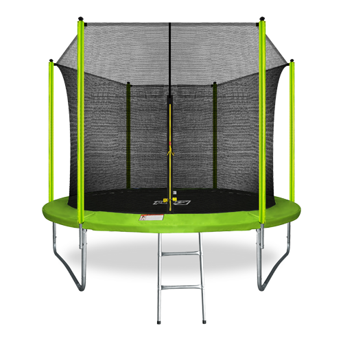 ARLAND Батут 10FT с внутренней страховочной сеткой и лестницей (Light green)