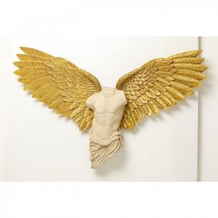 Украшение настенное Angel, коллекция "Ангел" 208*136*27, Полирезин, Белый, Золотой