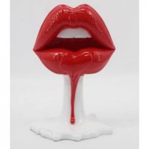 Статуэтка Lips, коллекция "Губы" 21*26*14, Полирезин, Красный, Белый