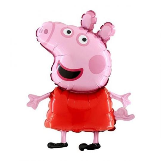 Свинка Пеппа шар фигурный фольгированный с гелием