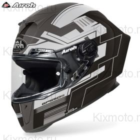 Шлем Airoh GP 550 S Challenge, Чёрный матовый с серым