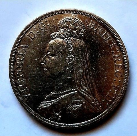 1 крона 1887 Великобритания AUNC Редкий год