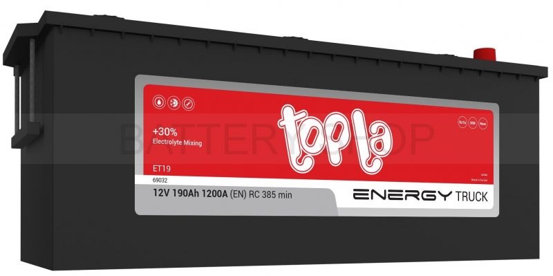 Topla Energy 190Ah 1200А ГРУЗОВОЙ обрат. пол.