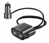 Автомобильное зарядное устройство Baseus One to Two Cigarette Lighter (CRDYQ-0S) Черный