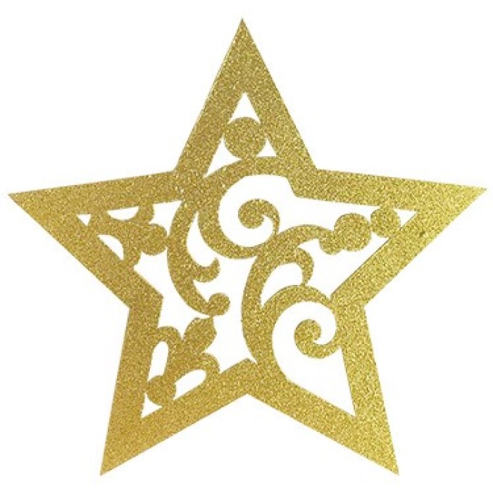 Украшение "Звезда рождественская", цвет золото