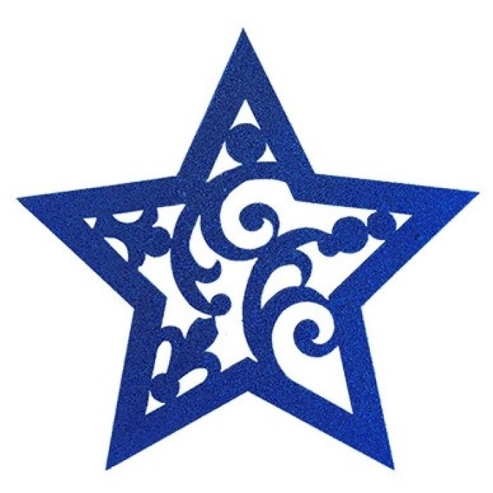 Украшение "Звезда рождественская", цвет синий