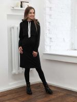 Платье  для беременных и кормящих мам трикотаж черный