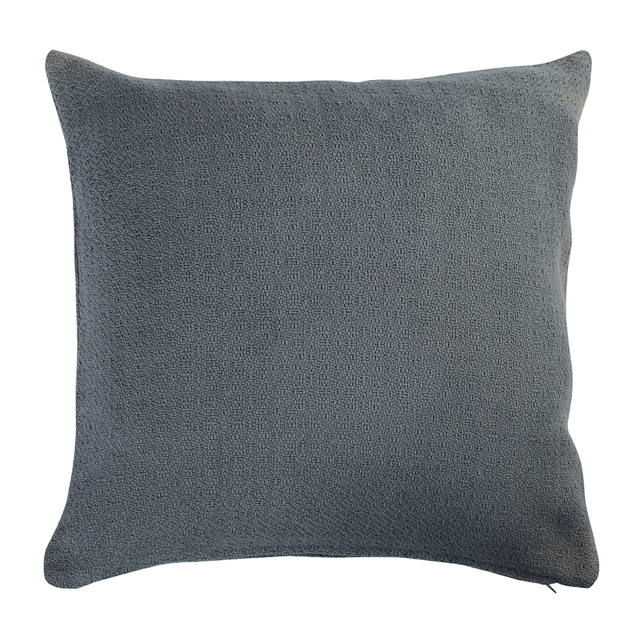 Подушка декоративная из хлопка фактурного плетения темно-серого цвета из коллекции Essential, 45х45
