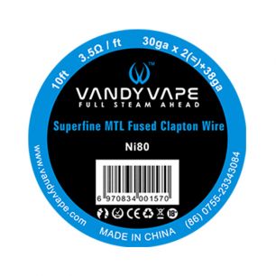 Vandy Vape Superfine MTL Fused Clapton Wire Ni80 30GA*2+38GA