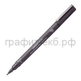 Ручка капиллярная Uni PIN brush 200(S) темно-серый