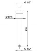 Потолочные держатели верхнего душа Fantini Mint 8041 и 8040 схема 4