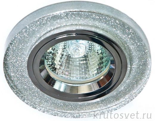 Светильник встраиваемый Feron DL8060-2 потолочный MR16 G5.3 мерацющее серебро