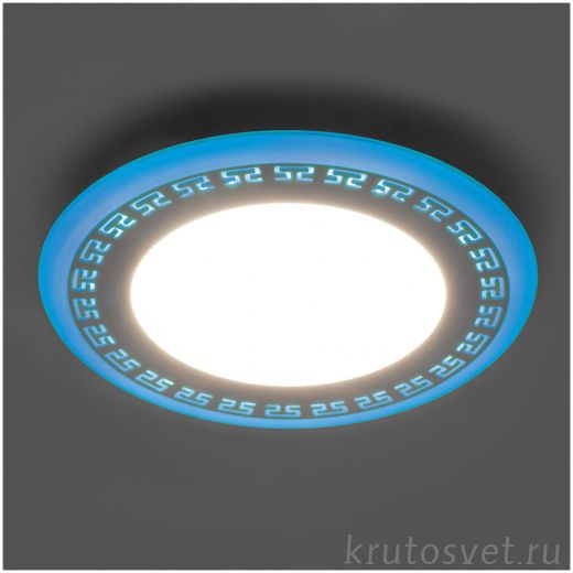 Светодиодный светильник Feron AL2440 встраиваемый 16W 4000K с синей подсветкой, белый