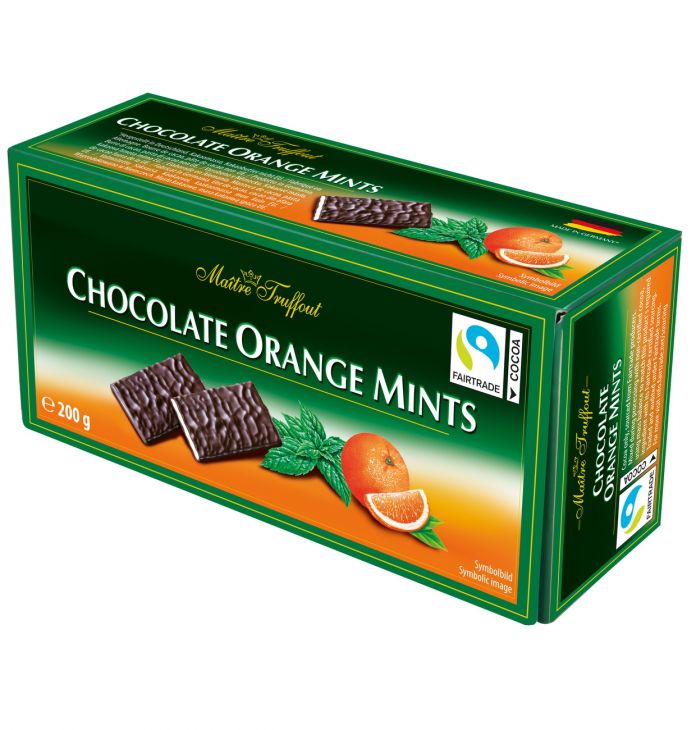 Шоколад Orange Mints - плитки темного шоколада апельсин/мята 200г