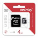 68   Карта памяти MicroSDHC 4Gb SmartBuy class 10
