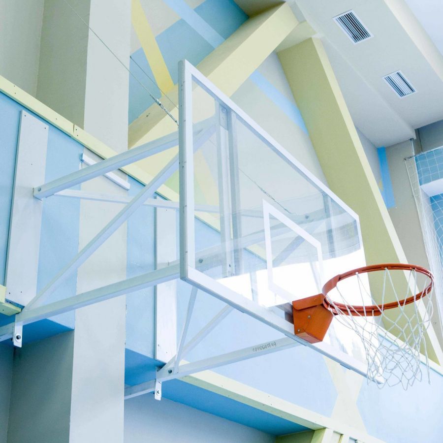 Щит баскетбольный игровой (стекло 10 мм, ударопрочная пленка) 1050х1800 мм Zavodsporta